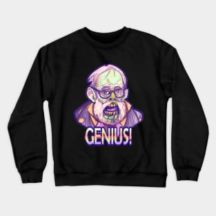 Zombified Genius: Watercolor Tribute to George Romero Crewneck Sweatshirt